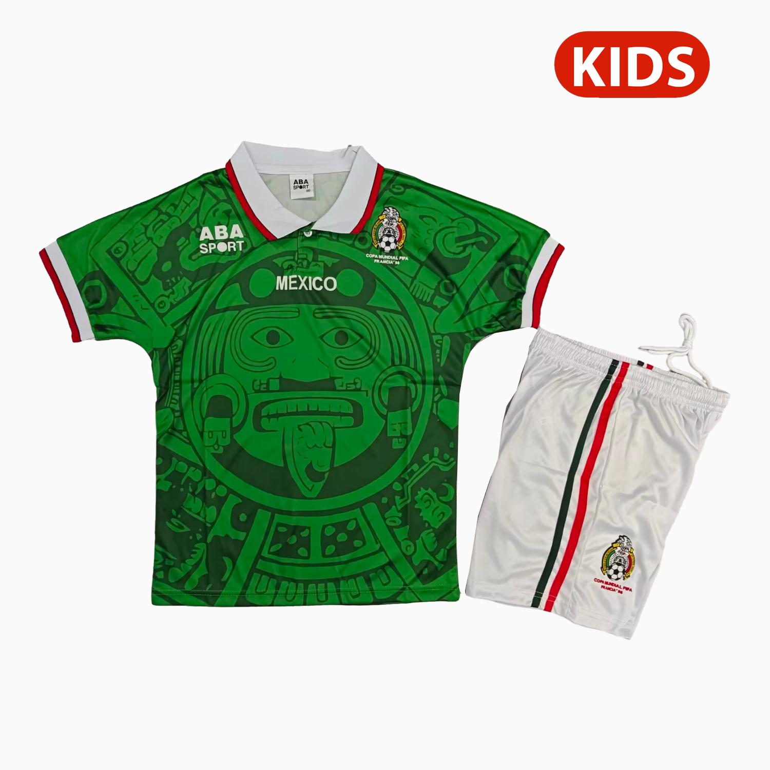 TKH-turbokithub-Retro Mexico 1998 Home Kids Kit